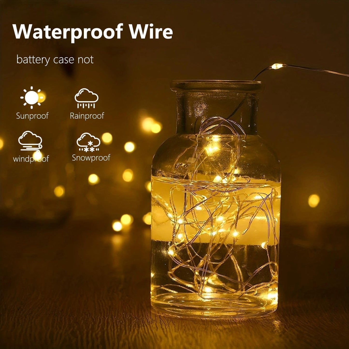 Skiennix Fairy Lights - 50 LED Waterproof String Lights with Timer | 16FT Warm White Indoor/Outdoor Decor
