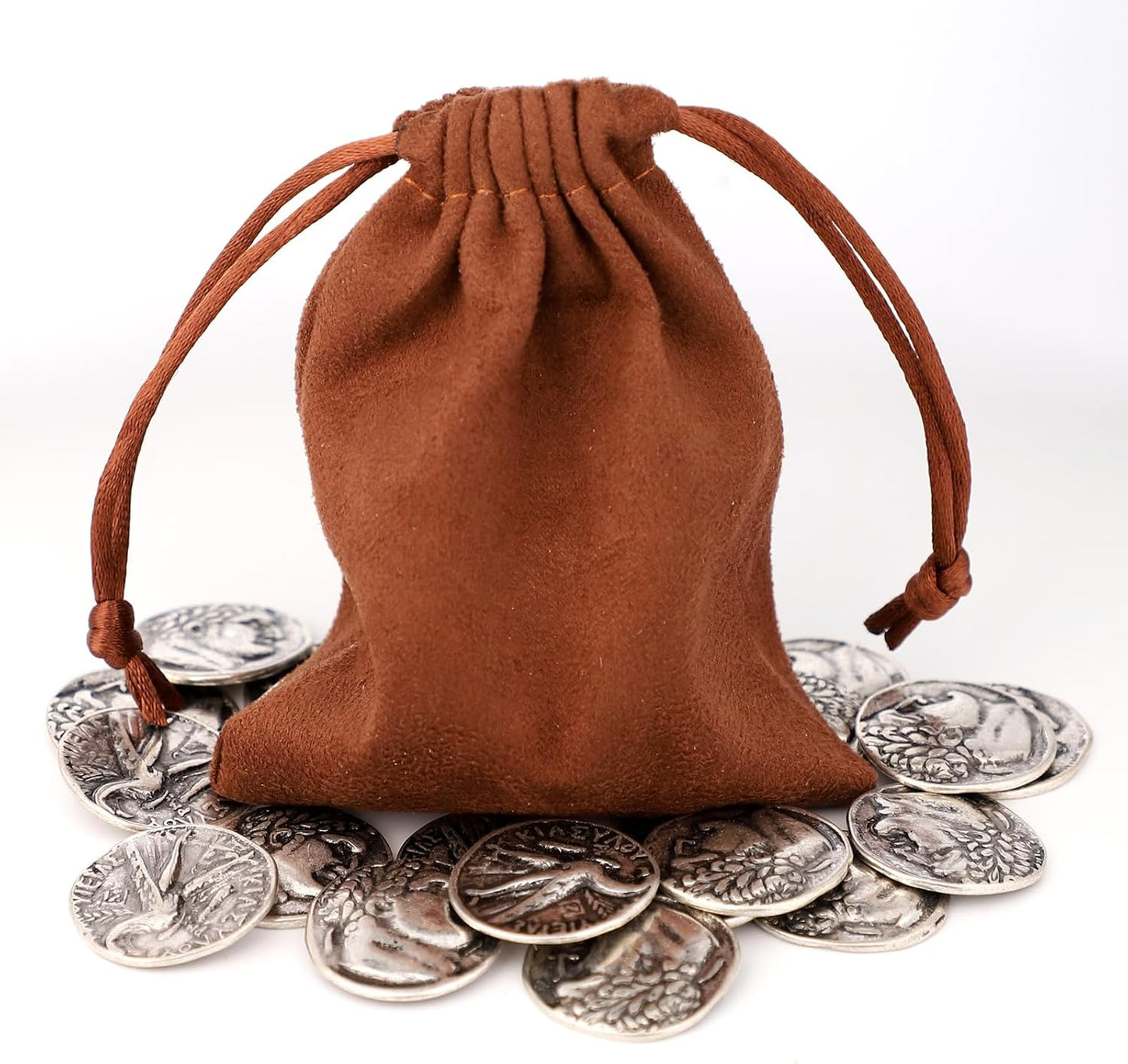 Roman Coins Set by [Brand Name] - 30 Authentic Silver Coins with Coin Bag | Unique Christian Gifts for Priests