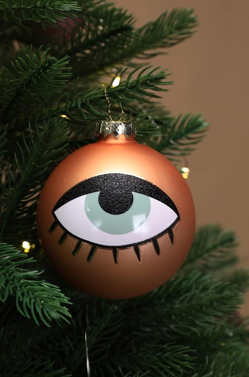 DN DECONATION White and Gold Christmas Ornaments - 3.15" Glass Ball Set for Festive Tree Decor