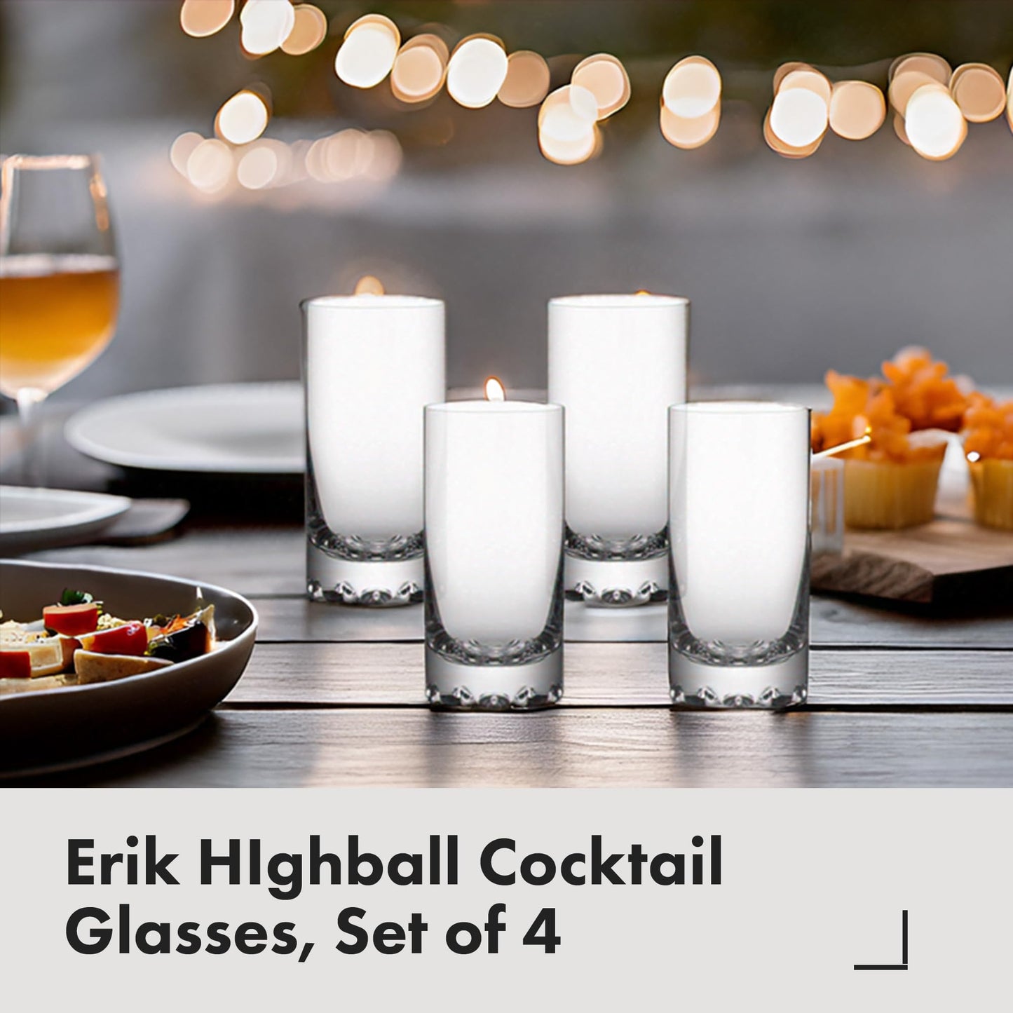 Orrefors Erik Highball Glass, Set of 4