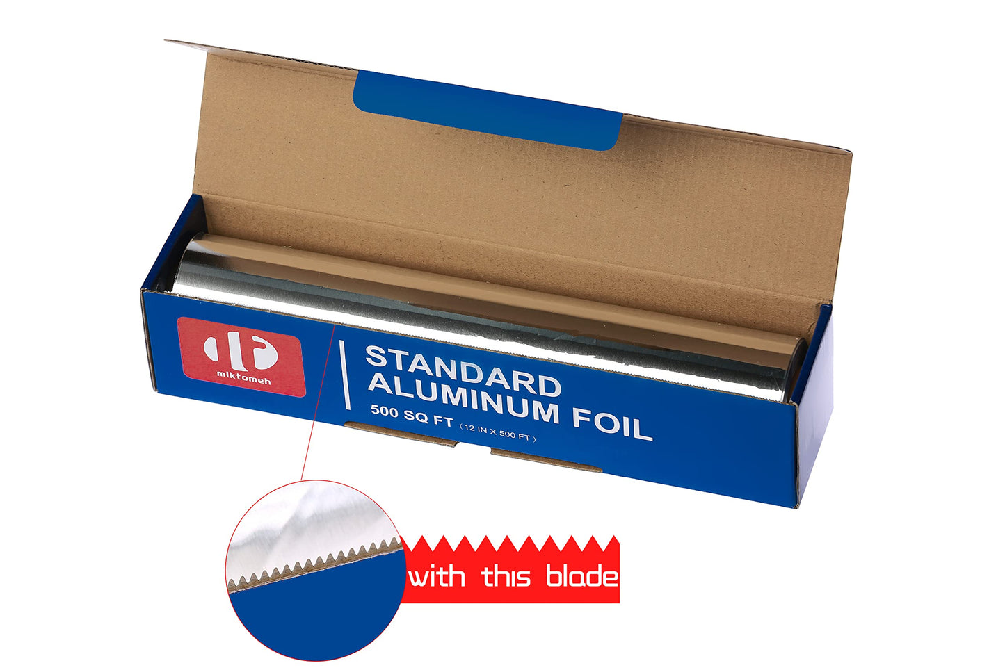 MNTLO Standard Aluminum Foil 12" x 500 SQ FT for Grilling, BBQ, Cooking, Food Preservation & Storage, Commercial & Kitchen Use