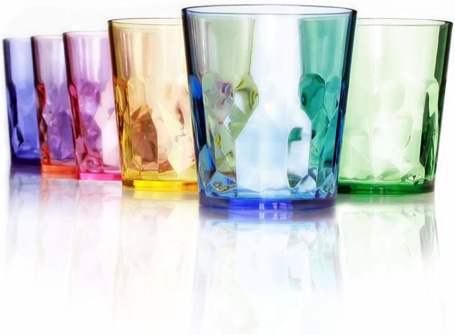 Scandinovia 13oz Unbreakable Drinking Glasses Set of 6 | Premium Super Grade Acrylic - Dishwasher Safe
