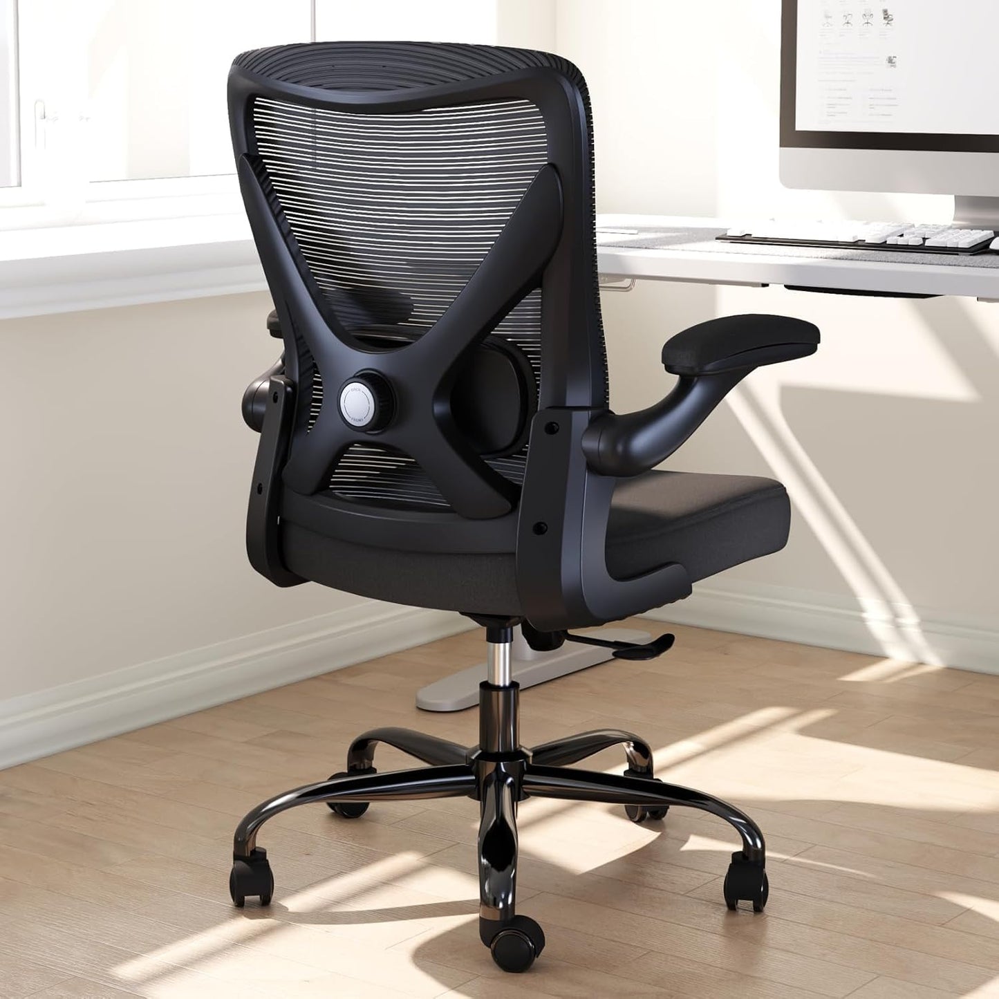 Skiennix Ergonomic Office Chair - Adjustable Lumbar Support for Home, Gaming & Work | Comfortable Black Design