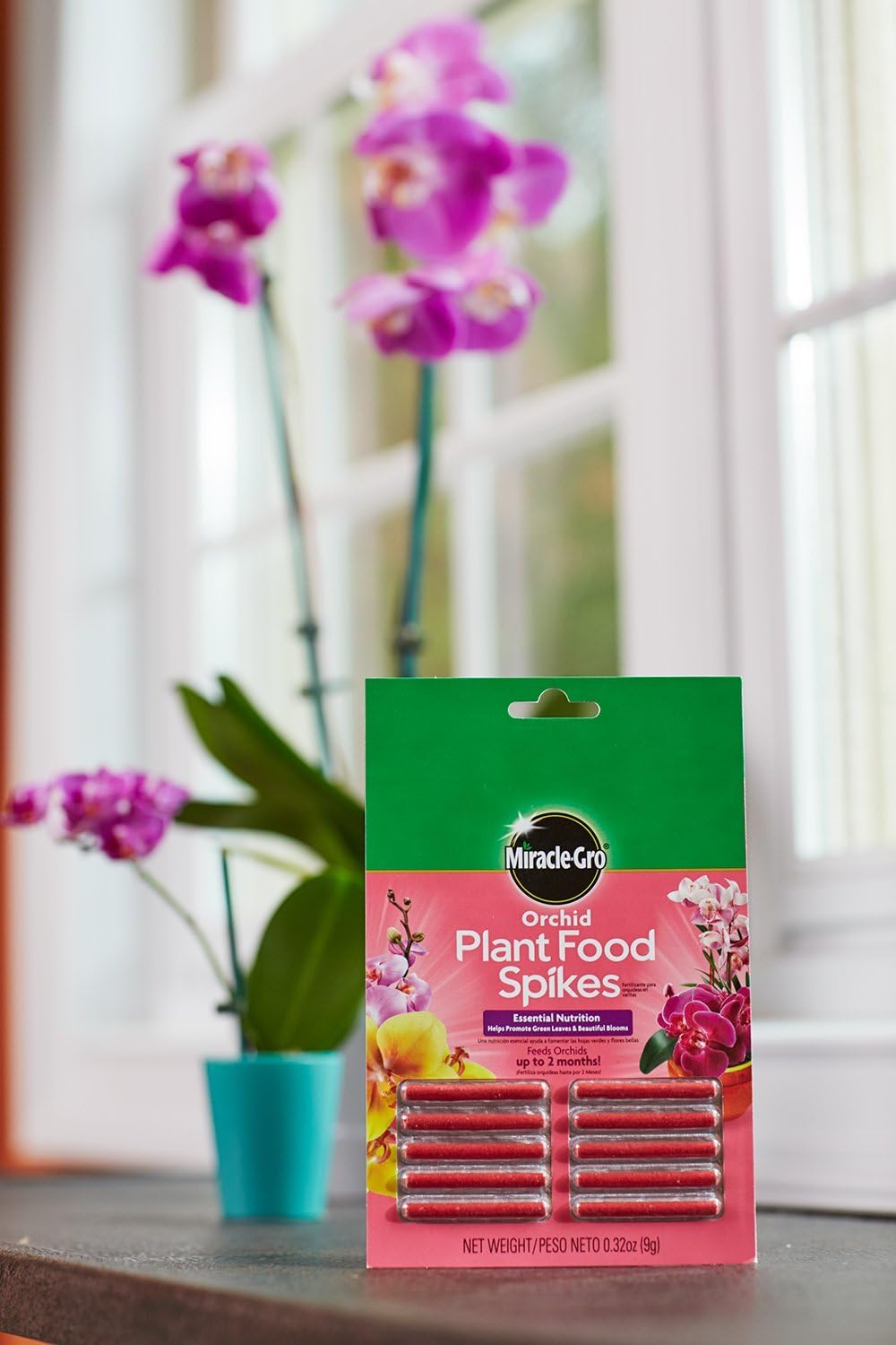 Miracle-Gro Orchid Plant Food Spikes - 10 Fertilizer Sticks for Potted Orchids | Lasts Up to 2 Months
