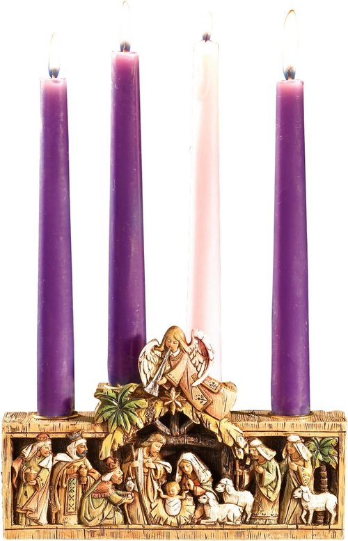 Avalon Gallery Advent Candleholder - Elegant Nativity Design for Holiday Decor