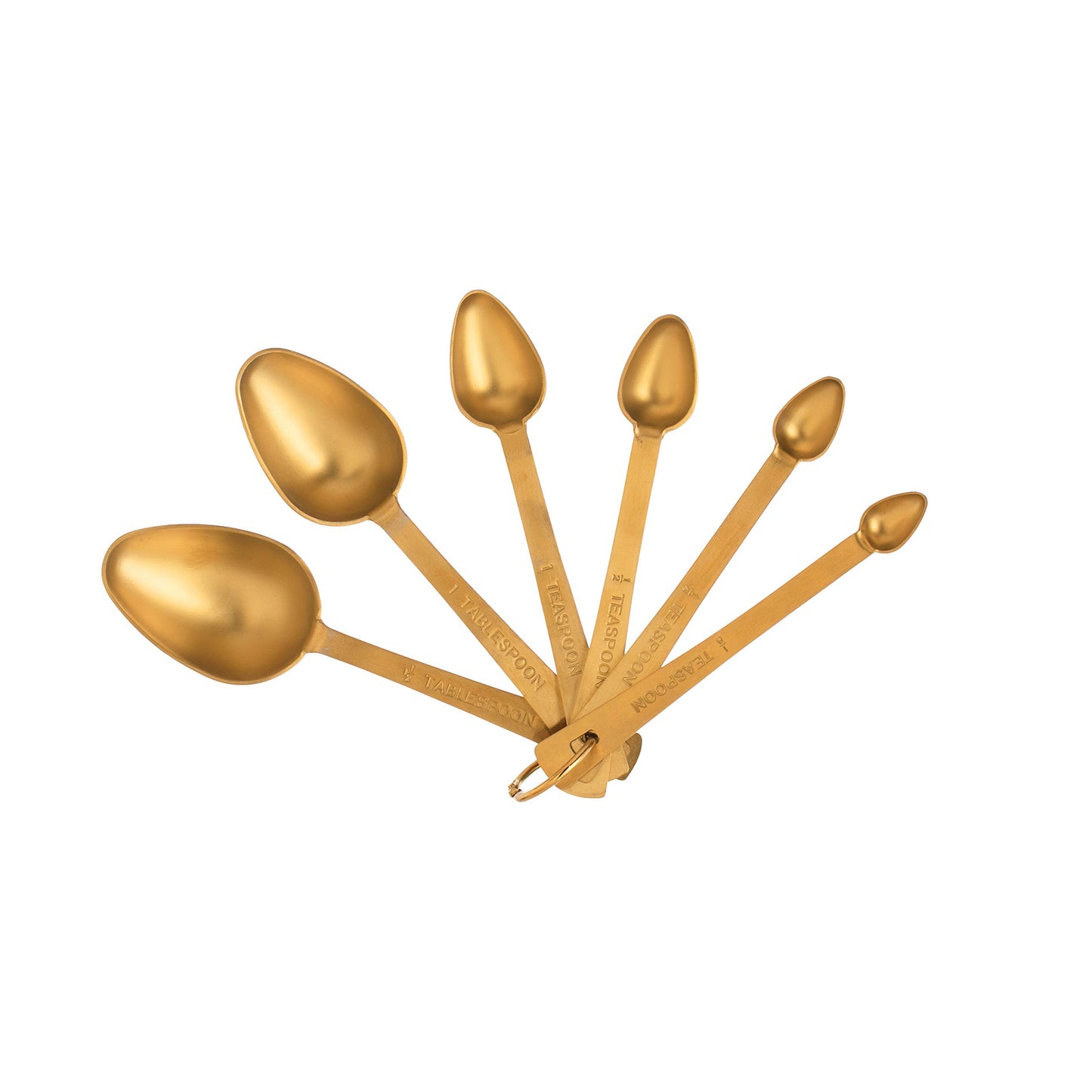 Bloomingville Gold Stainless Steel Measuring Spoons (Set of 6)