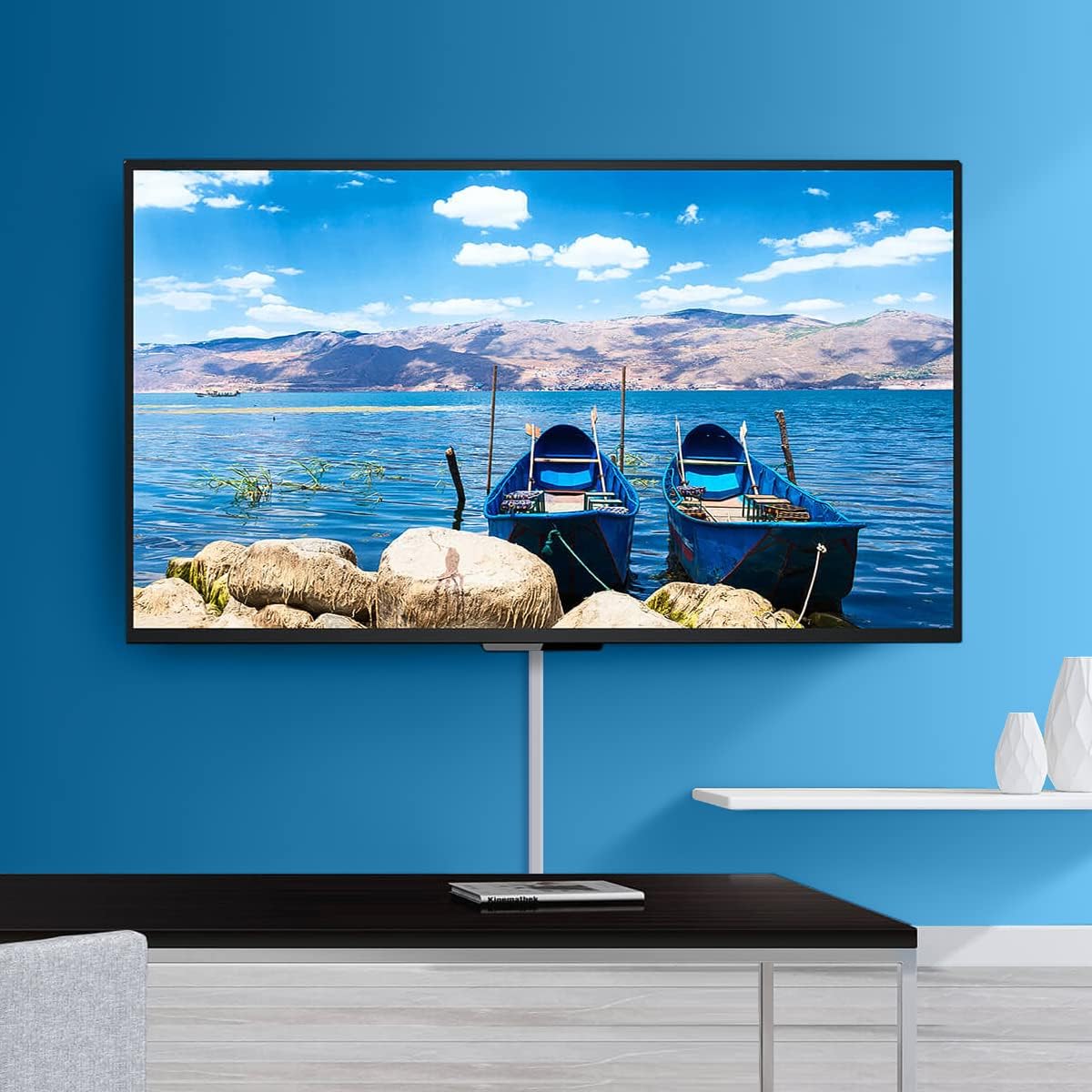 Yecaye Cord Cover | 42-Inch TV Cord Hider for Up to 4 Cords | White Cable Concealer