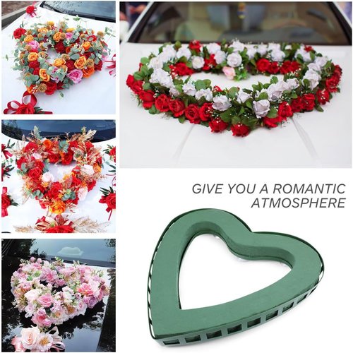 Heart Shaped Floral Foam Cage by [Brand Name] - Large Wet Flower Base for Stunning Arrangements