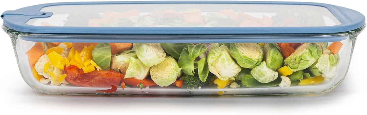 Sio 9x13 Glass Baking Dish - Airtight Casserole Dish with Glass Lid for Oven & Food Storage