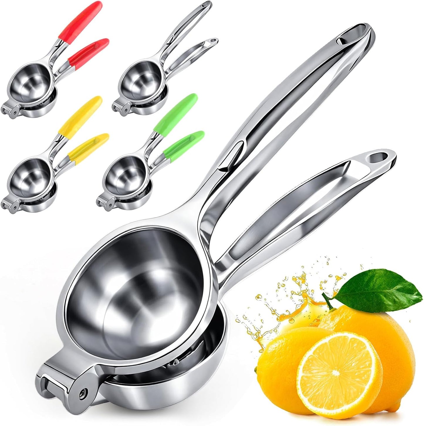 Skiennix Lemon Squeezer - Heavy Duty Stainless Steel Citrus Juicer | Easy Clean Manual Press