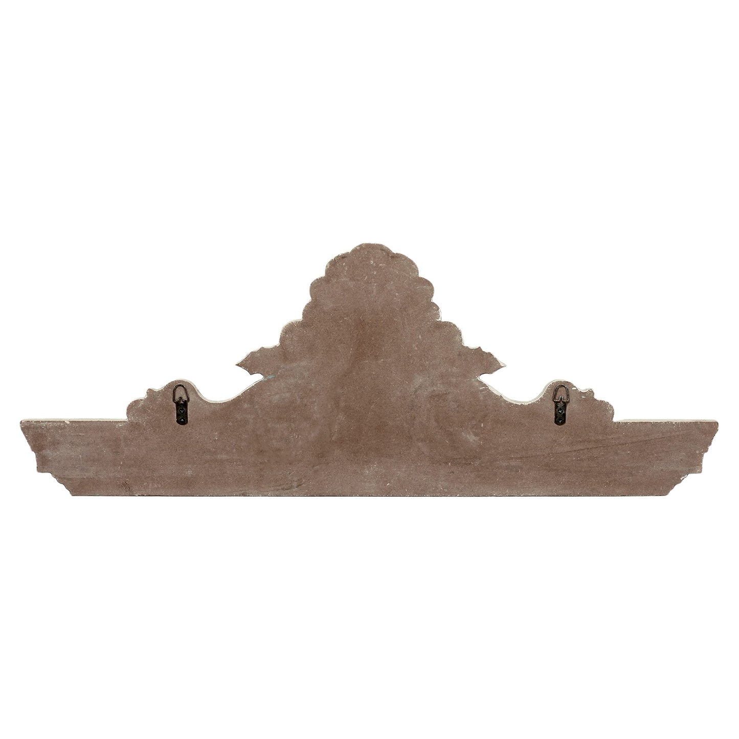 SOFE 33" Distressed White Finish Wooden Scroll Over The Door Decor, Large Decorative Wall Sculpture, Carved Wood Wall Art Hanging Window, Unique Wall Decor for Farmhouse Living Room Kitchen
