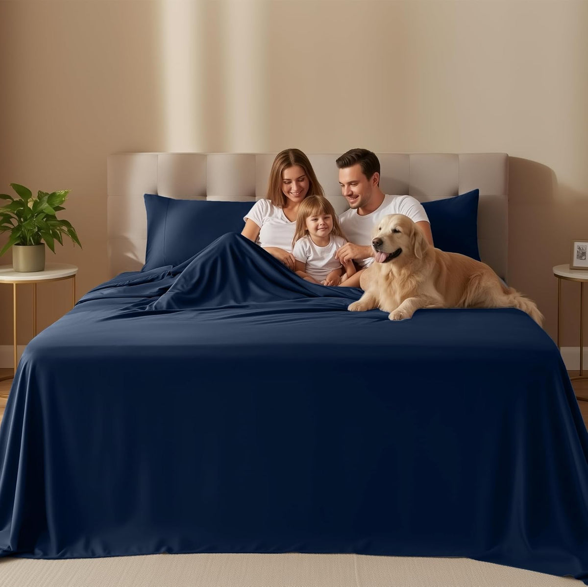 Utopia Bedding Twin XL Sheet Set - Soft Microfiber 3-Piece Bed Sheets | Oeko-Tex Certified, Navy Blue