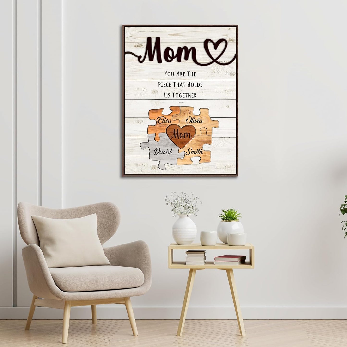 Skiennix Personalized Mother's Day Gift - Custom Puzzles & Canvas Prints for Mom | Unique Wall Art Decor