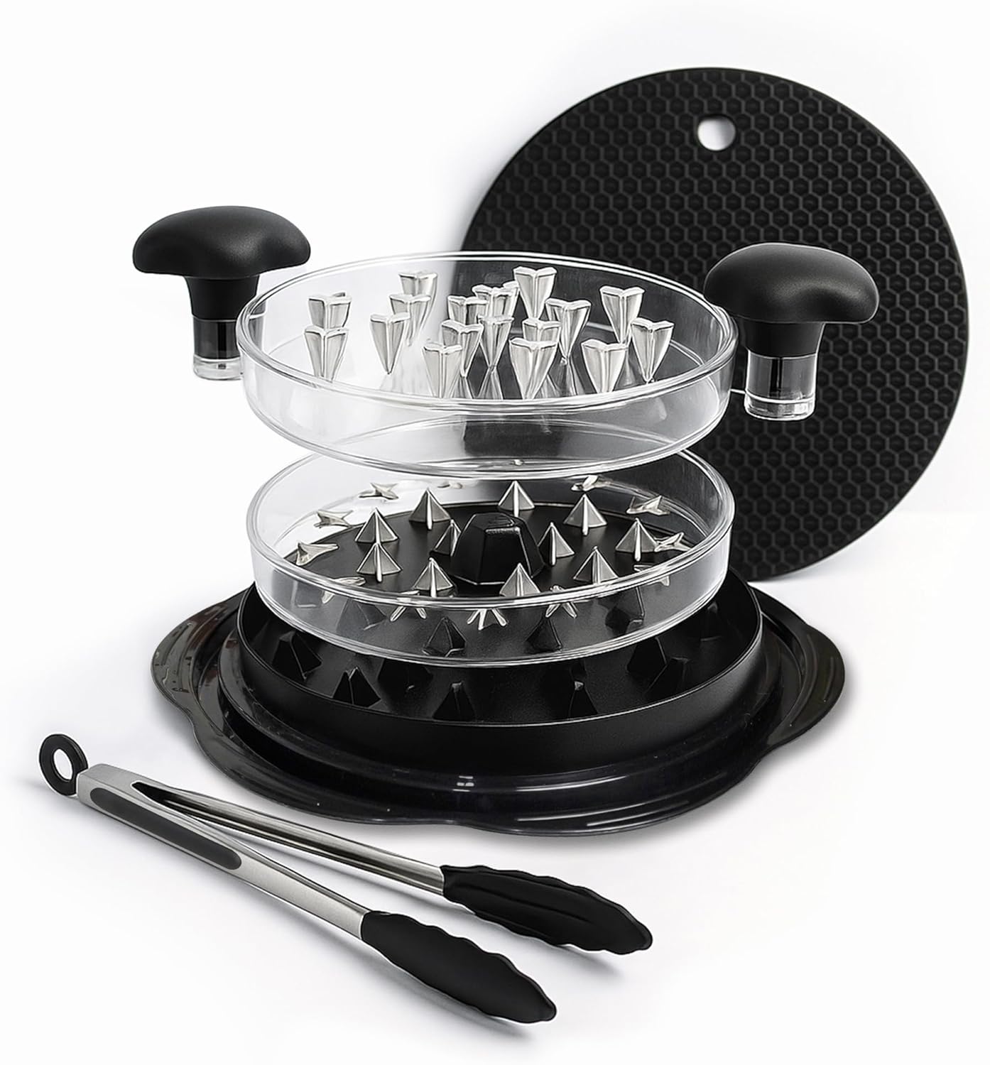 Prepmate Chicken Shredder Tool - Heavy Duty Meat Shredder with Anti-Slip Mat & Tongs | BPA Free, Dishwasher Safe