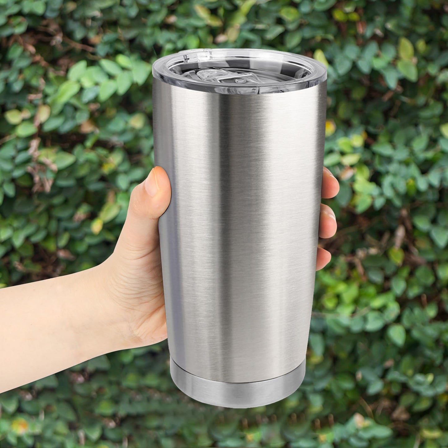 Zynkify 20oz Stainless Steel Tumbler Bulk with Lid, Travel Mug - Double Wall Vacuum Powder Coated Cup - Stainless steel, 6 Pack