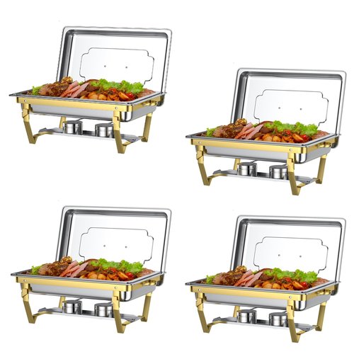 GGIU Chafing Dishes for Buffet Set: Chafers for Catering - Chafing Dish Buffet Set with Lids | Chafers and Buffet Warmers Sets | Serving Food Warmer | Chafers Servers Sets