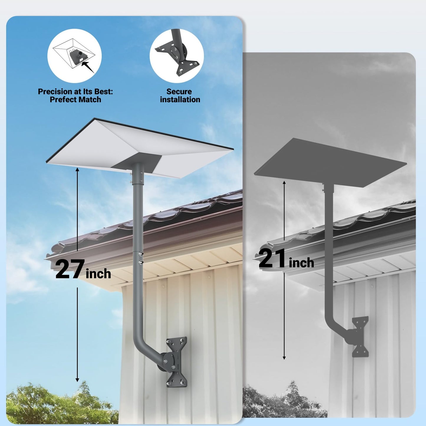 EBGRF Mounting Kit Adjustable for Starlink: Mount for Starlink Gen 3 in Roof Wall