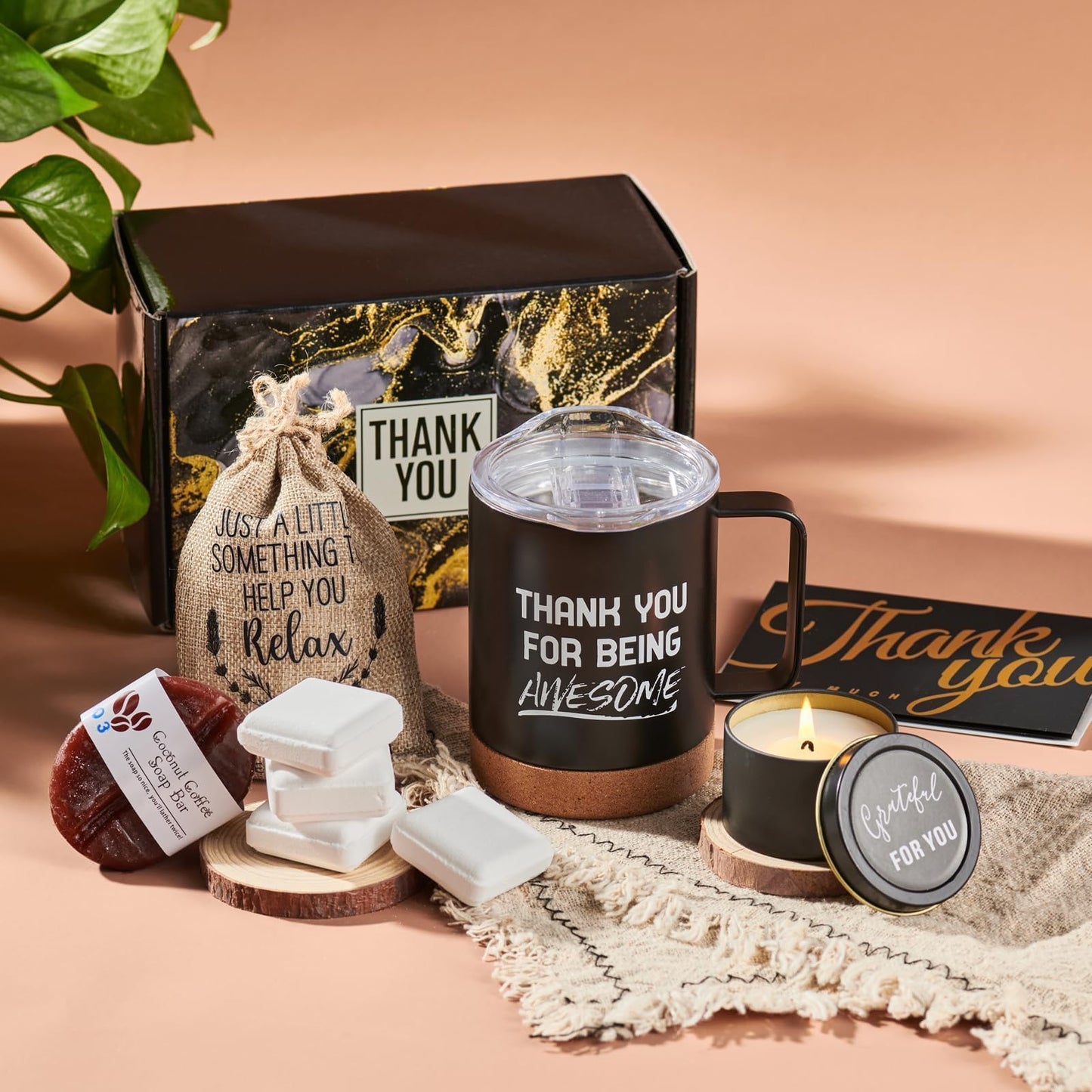 APRBOX Thank You Gifts Employee Appreciation Gifts with Thank You Cards Spa Gift Baskets for Men Women Teacher Dental Assistant Social Worker Farewell Goodbye Gift for Coworker Hostess Staff