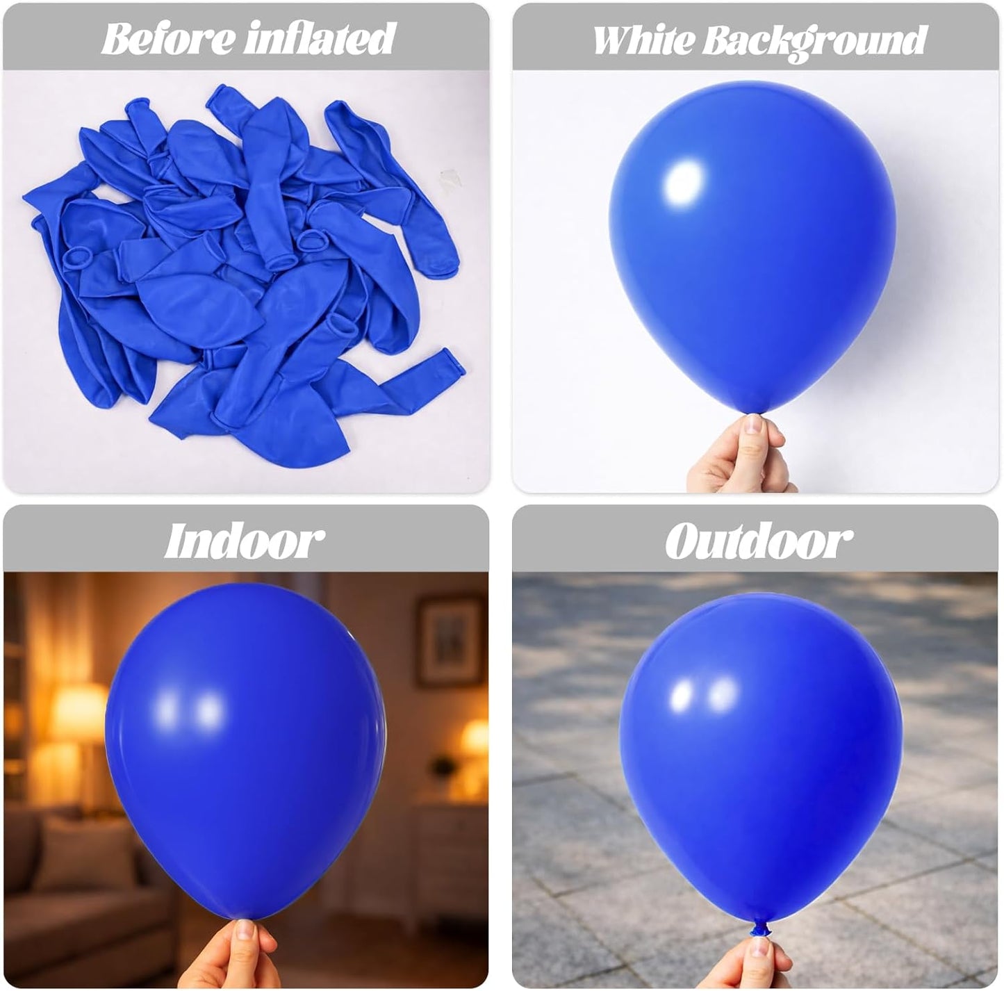 Voircoloria Blue Balloons - 12-Inch Latex Party Balloons | 66-Pack for Birthdays, Showers & Celebrations