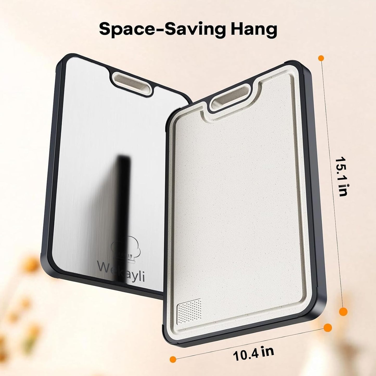 Stainless Steel Cutting Board - Non-Toxic Double-Sided Design | Scratch Resistant 15” x 10” Size