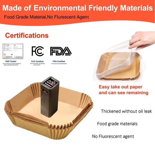 4 qt Air Fryer Liners, Chefman Air Fryer Liners, Disposable 4qt Air Fryer Liner for Chefman TurboX 4-in-1& 4.5 QT Cuisinart Airfryer, Non-stick Parchment Paper for Frying, Baking- Unbleached(120Pcs)
