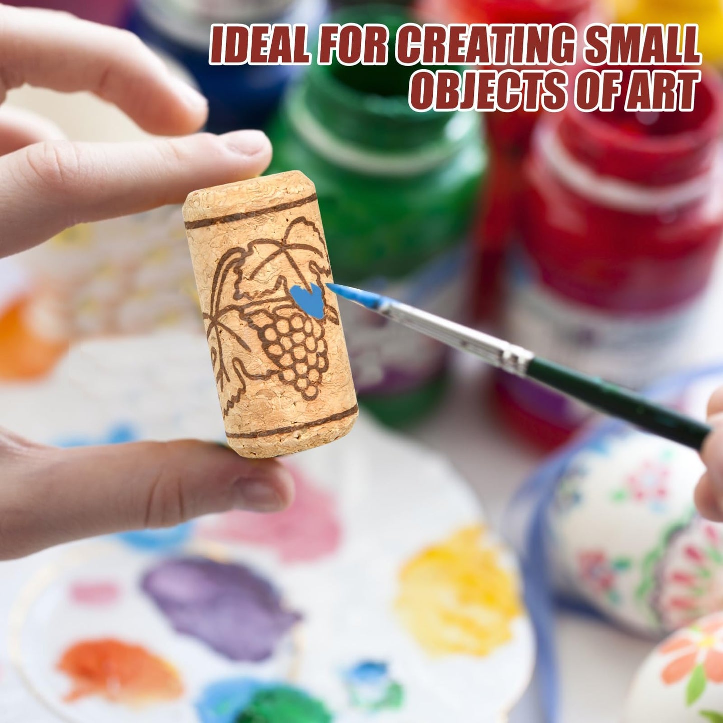 Aemygo 200 Pack Straight Wine Corks, #8 Natural Corks For Crafts, 7/8" x 1 3/4" Soft Wood Cork Stoppers, Wine Bottle Stoppers For Crafting Decor, DIY Arts