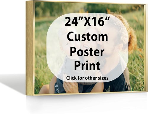 Canvas Prints | Custom Photo Wall Art by [Brand Name] - Framed 24x16 Canvas in Gold Metal Frame