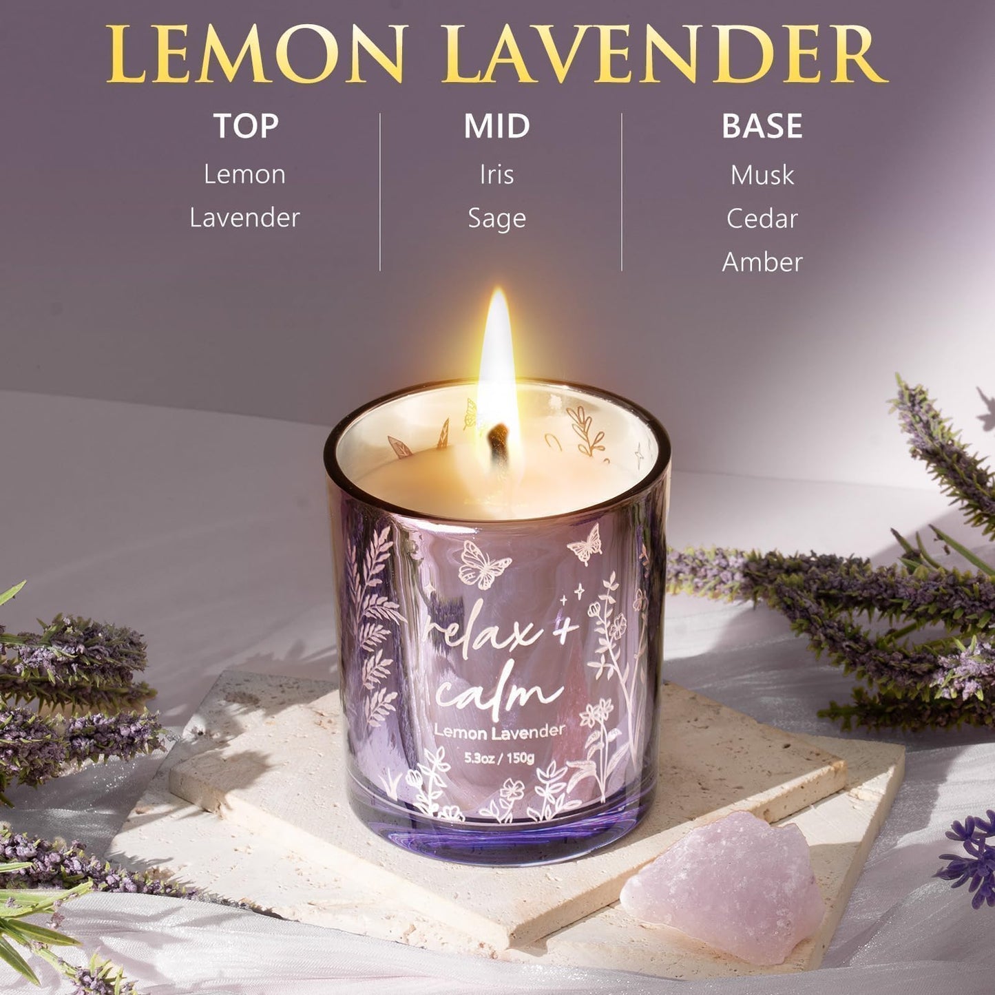 Scented Candles for Women, 3 Pack Candle Set Soy Candles for Home Scented Holiday Votive Candle Gifts Set, Easter Mothers Day Birthday Gifts for Women - Vanilla Coconut/Sandalwood Rose/Lemon Lavender