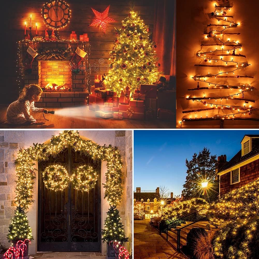 ODEETRONIC Christmas Lights - 100 Count Clear Incandescent String Lights | 21.63ft Warm White Indoor/Outdoor Decor