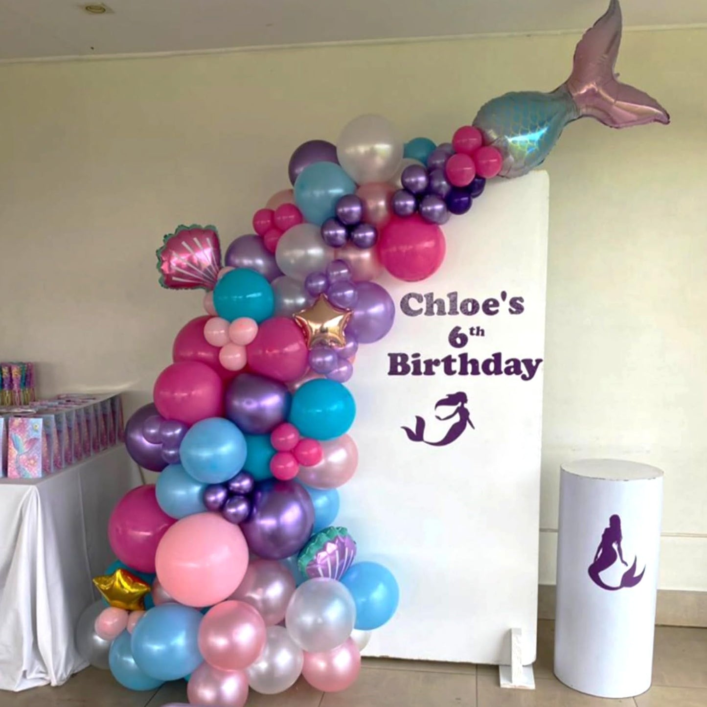 HILAVO Pink and Purple Balloons, 60PCS 12Inch Purple Pink Teal Blue Balloons and Gold Birthday Balloon for Girls Princess Birthday Mermaid Baby Shower Party Decorations