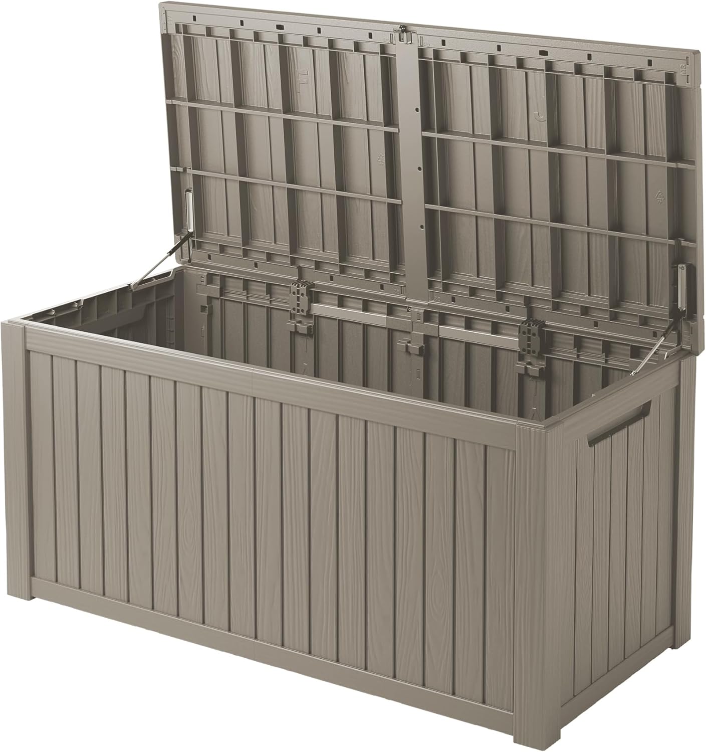 200 Gallon Lockable Resin Outdoor Storage Box - Waterproof & Weather Resistant for Patio Cushions, Tools & Accessories | Grey