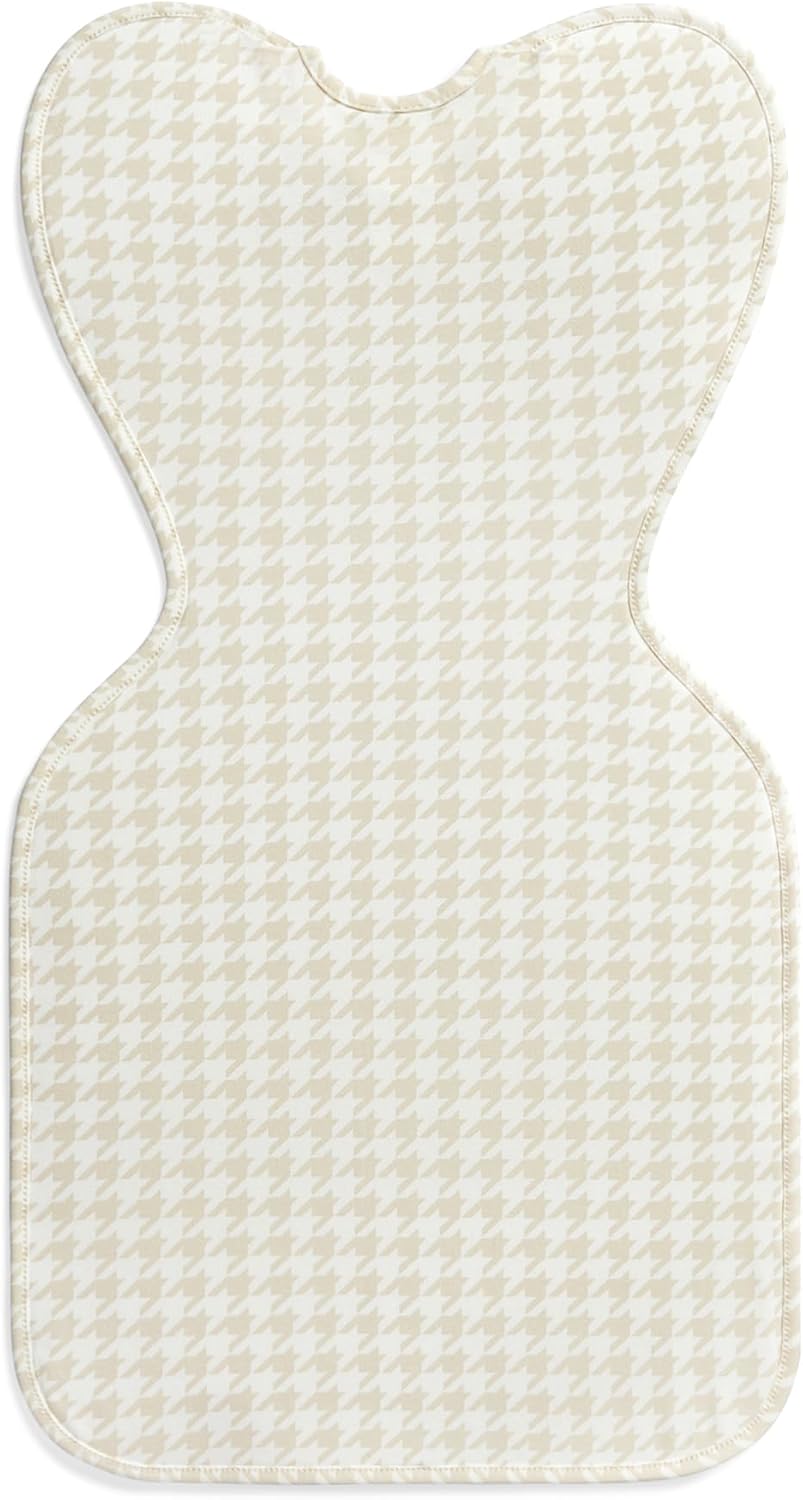 Love to Dream Swaddle UP Sleep Sack | Self-Soothing Design for Improved Sleep | 0-3 Months, 1.0 TOG, Tan Houndstooth