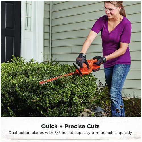 BLACK+DECKER 20V MAX Cordless Hedge Trimmer - 18-Inch Blade, Lightweight, Includes Battery & Charger