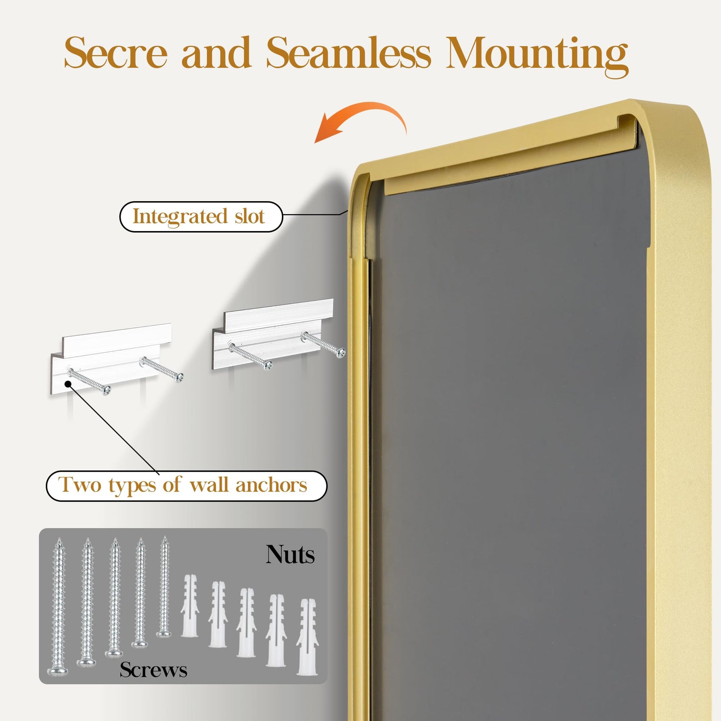 Fun Memories Gold Bathroom Mirror 16x20 Inch Bathroom Vanity, Metal Black Frame Large Mirror, Modern Wall Mirror for Bathroom, Tempered Glass, Farmhouse, Horizontally or Vertically