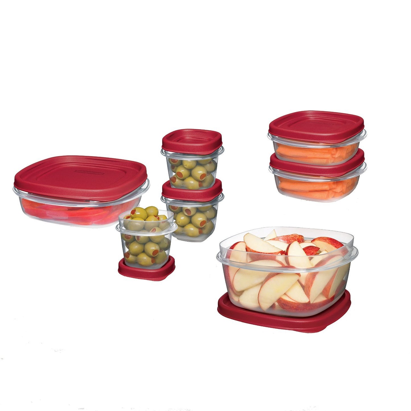 Rubbermaid Easy Find Lids Food Storage Containers, Racer Red, 18-Piece Set 1783145