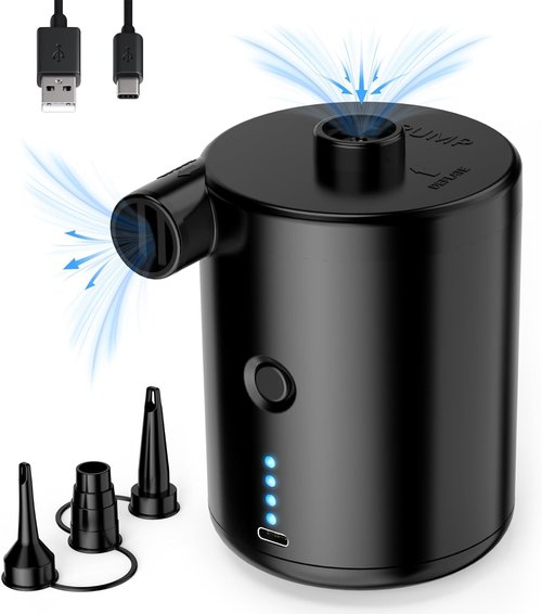 Air Pump - Quick Fill Inflator & Deflator for Air Mattresses, Inflatables & Camping Gear
