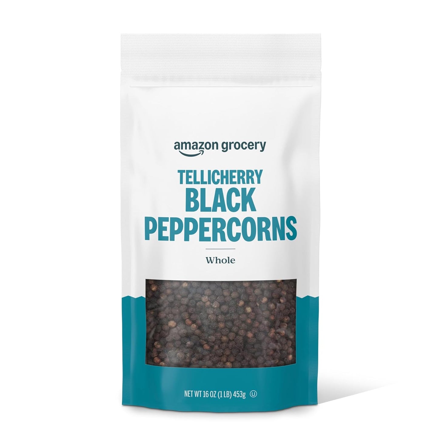 Tellicherry Whole Black Peppercorn - Premium Flavor Enhancer | 16 Oz by Amazon Grocery