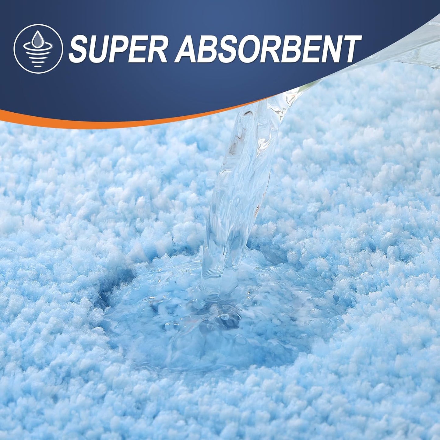 OLANLY Bathroom Runner Rug - Extra Soft Microfiber Mat | Quick Dry, Washable, 44x24, Sky Blue