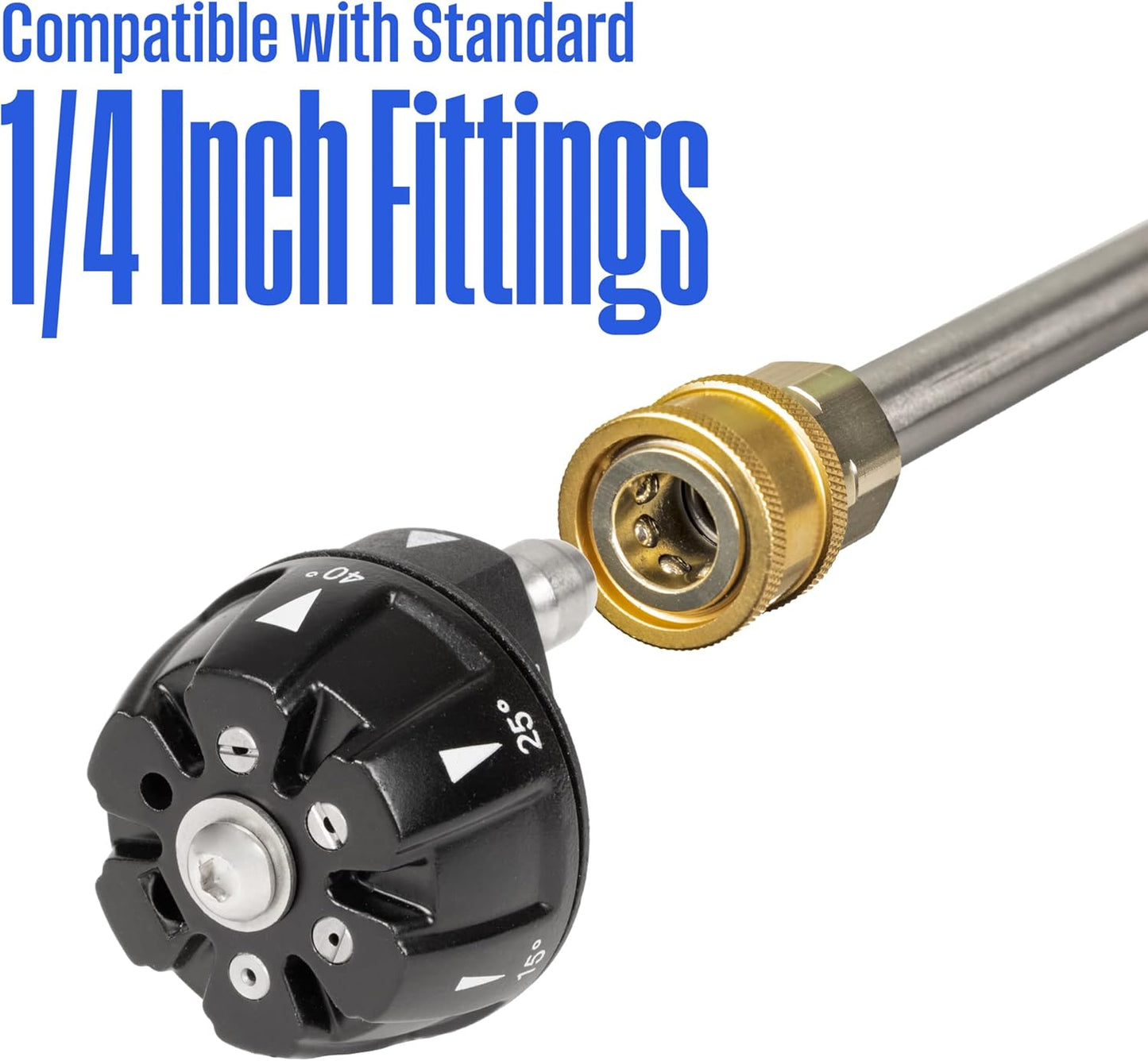 Westinghouse Pressure Washer Nozzle Attachment - 6-in-1, 3600 Max PSI, 1/4” Connector | For Gas & Electric Washers