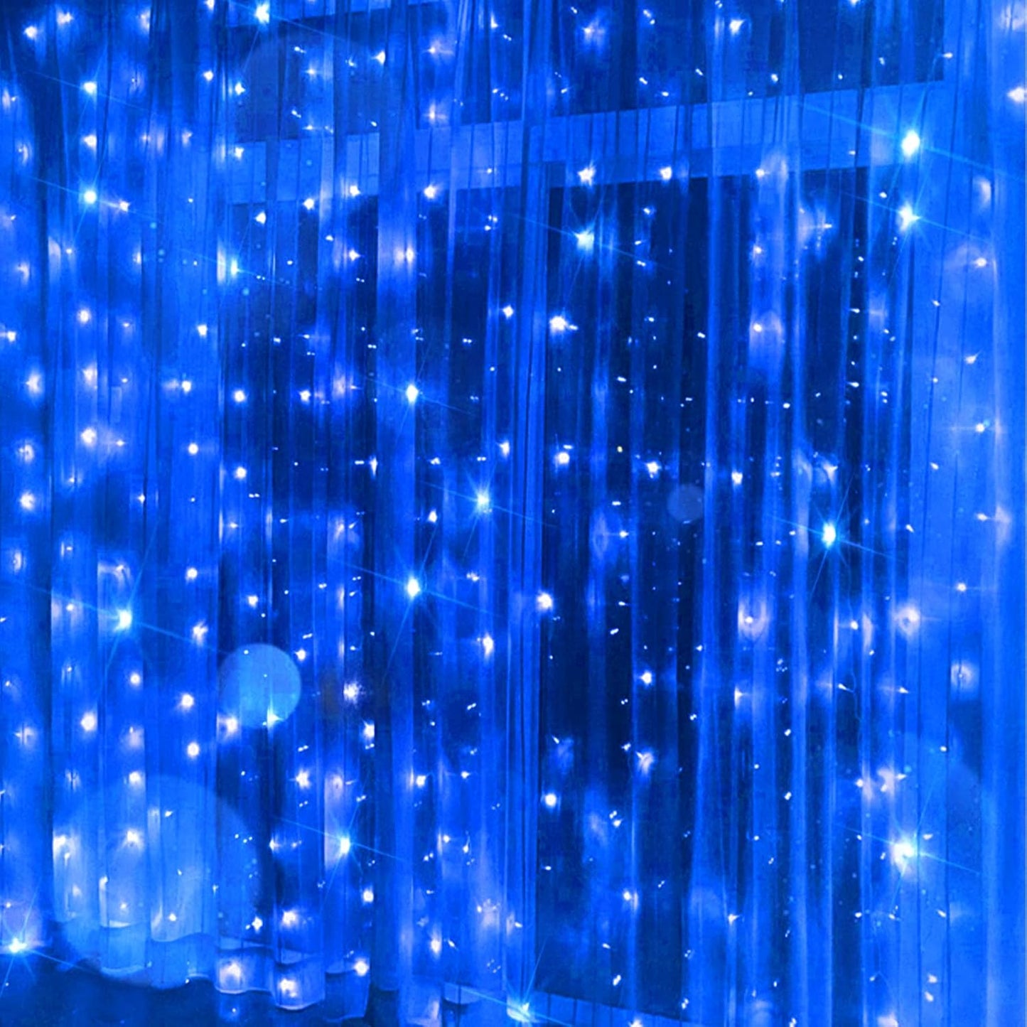 Suddus Curtain Lights - 200 LED Waterproof Fairy String Lights for Bedroom & Outdoor Decor | Blue