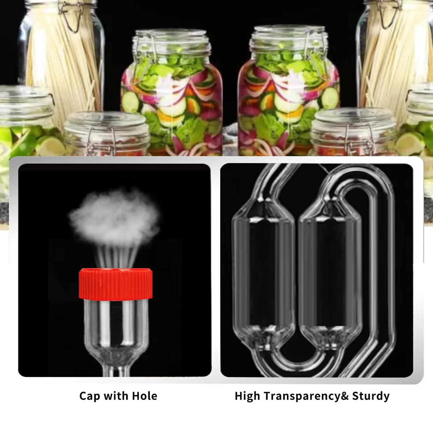 4PACK Twin Bubble Airlock Set, Fermentation Airlock,Brewing Airlocks Brew Kits Airlocks for Fermenting with 4 Stoppers + 10 Grommets