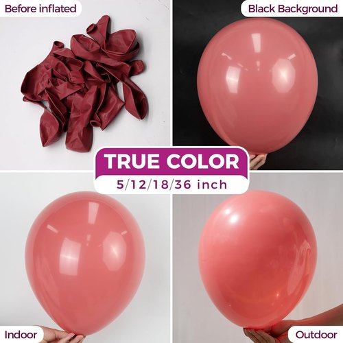 Bezente Dusty Pink Latex Party Balloons - 150 Pack 5-Inch Matte Blush Pink Helium Balloons for Celebrations
