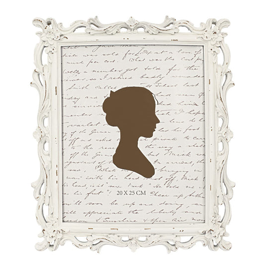 AELS 8x10 Inch Vintage Picture Frame, Elegant Antique Photo Frames with Glass Front, Photo Display, Tabletop Wall Hanging, Gift Ideas, White Waves