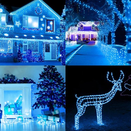 150Ft Led Rope Lights,1080 LEDs Waterproof Indoor Outdoor Party Decorative Lighting with 8 Modes,Connectable and Flexible Rope Lighting for Garden,Pool,Home,Bedroom (Blue, 150 Ft)