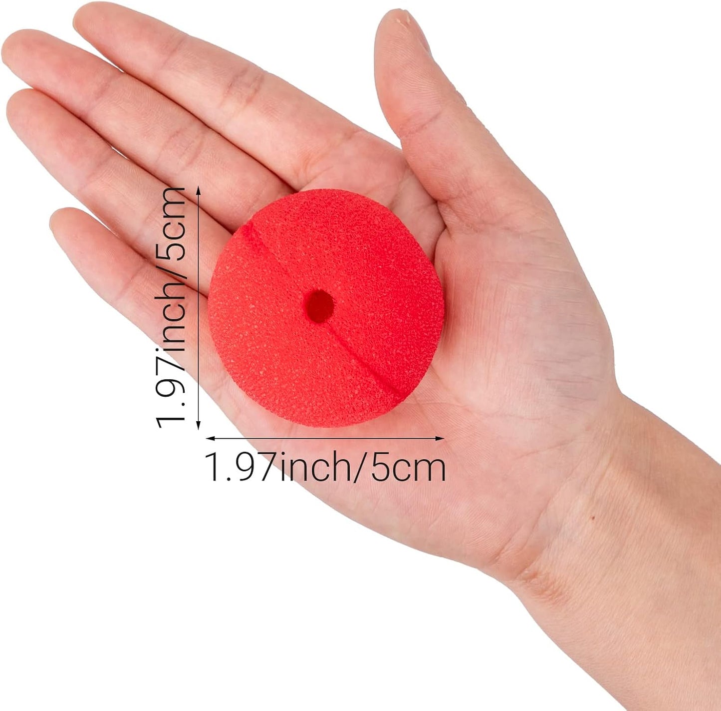 Vinsot Red Circus Clown Noses - 200 Pcs Foam Cosplay Accessories for Carnival & Halloween