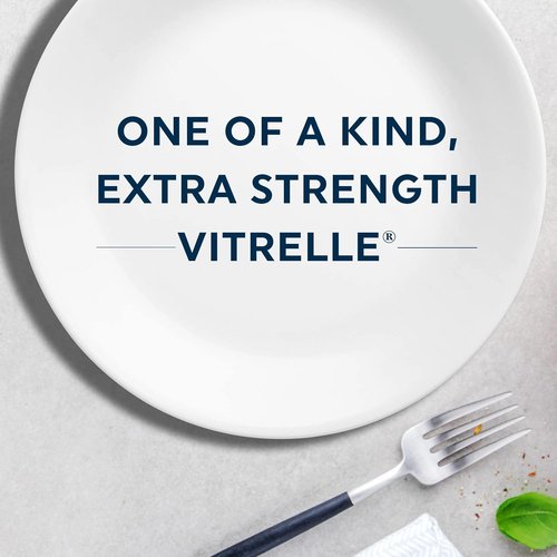 Corelle Vitrelle 6-Piece Salad Plate Set - Chip Resistant Triple Layer Glass | 6.75-Inch Winter Frost White