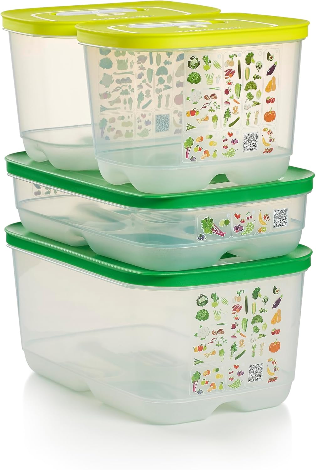 Tupperware Fridgesmart Food Storage Container Set - 4 BPA-Free & Dishwasher Safe Containers with Lids
