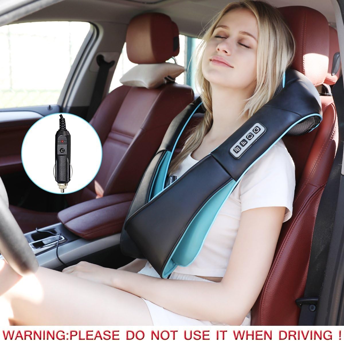 Mo Cuishle Shiatsu Neck & Back Massager with Heat - Electric 4D Deep Tissue Relief for Mom & Dad