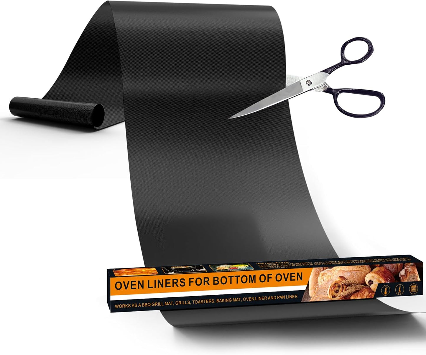 UBeesize 75-Inch Reusable Oven Liners - Heavy-Duty Non-Stick Teflon Mats for All Ovens & Grills