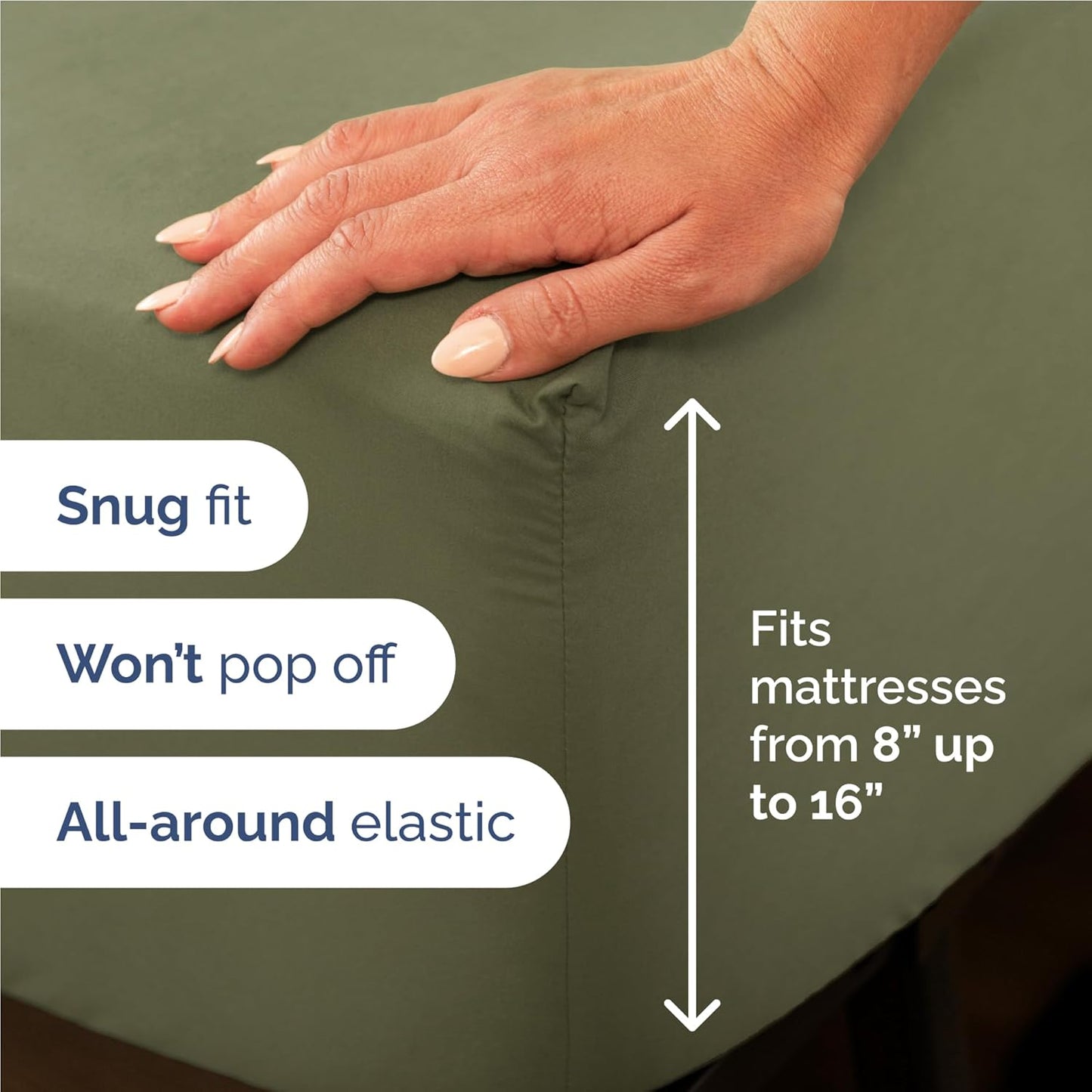 Skiennix Full Size 4-Piece Sheet Set - Comfy, Breathable & Cooling Hotel Luxury Bedding - Deep Pockets, Soft & Wrinkle-Free - Sage Green